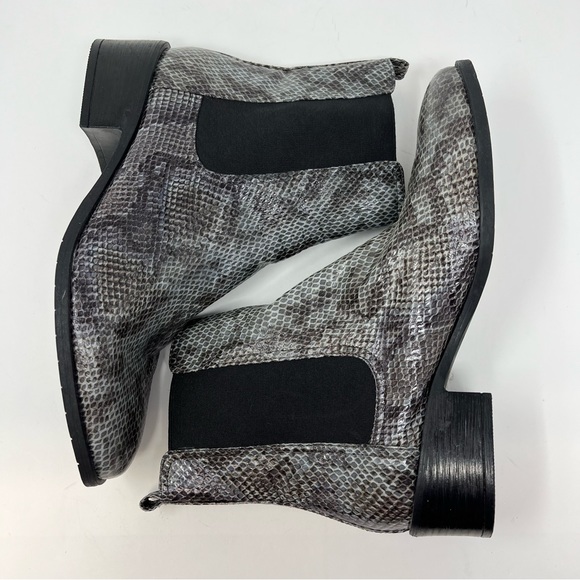 Kenneth Coke Reaction Salt Chelsea Boots Size 11 Snakeskin Reptile Grey - Picture 3 of 7